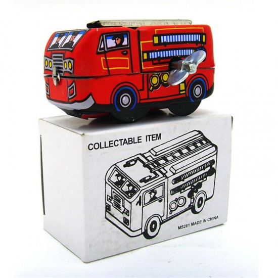 Classic Vintage Wind Up Truck Nostalgic Clockwork Children Kids Tin Toys With Key