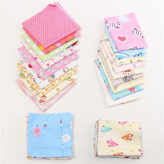 10PCS DIY Cute Cartoon Pattern Cotton Material Vintage Shabby Chic Summer Cloth Colors 10PCS DIY Cute Cartoon Pattern Cotton Material Vintage Shabby Chic Summer Cloth Colors