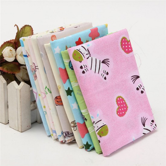 10PCS DIY Cute Cartoon Pattern Cotton Material Vintage Shabby Chic Summer Cloth Colors 10PCS DIY Cute Cartoon Pattern Cotton Material Vintage Shabby Chic Summer Cloth Colors