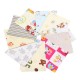 10PCS DIY Cute Cartoon Pattern Cotton Material Vintage Shabby Chic Summer Cloth Colors