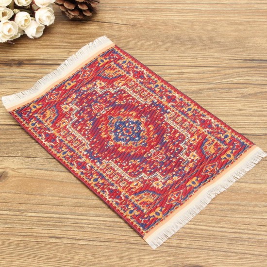 1/12 Dollhouse Turkish Carpet Rug Doll House Miniature Accessories 15x25cm TCM001-TCM010