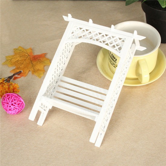 1:12 Scale White Wood Grape Trellis Planter Model Dollhouse Miniature Furniture