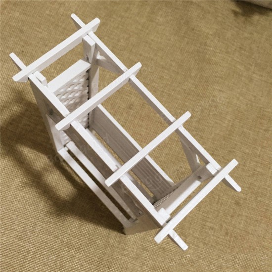 1:12 Scale White Wood Grape Trellis Planter Model Dollhouse Miniature Furniture