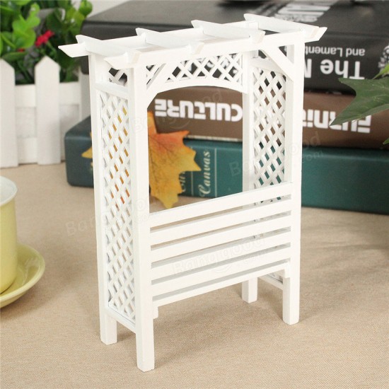 1:12 Scale White Wood Grape Trellis Planter Model Dollhouse Miniature Furniture