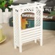 1:12 Scale White Wood Grape Trellis Planter Model Dollhouse Miniature Furniture 1:12 Scale White Wood Grape Trellis Planter Model Dollhouse Miniature Furniture