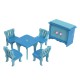 4 Sets of Delicate Wood Dollhouse Furniture Kits for Doll House Miniature