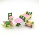 4 Sets of Delicate Wood Dollhouse Furniture Kits for Doll House Miniature