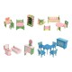 4 Sets of Delicate Wood Dollhouse Furniture Kits for Doll House Miniature 4 Sets of Delicate Wood Dollhouse Furniture Kits for Doll House Miniature