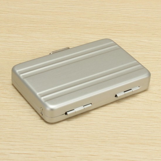 Aluminum Business Credit Cards Box Mini Suitcase Card Holder High Grade Business Office Cards Box