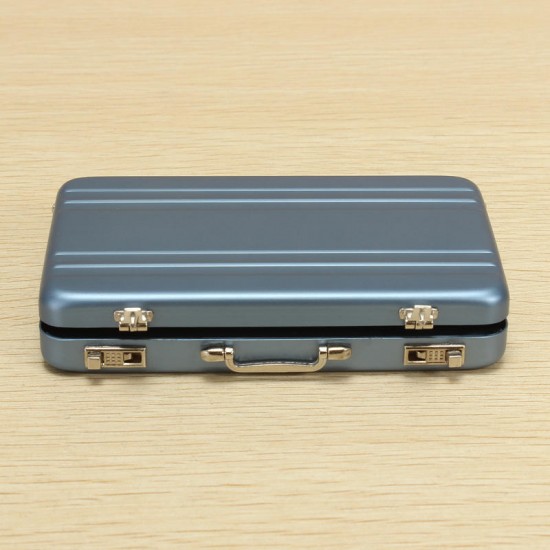 Aluminum Business Credit Cards Box Mini Suitcase Card Holder High Grade Business Office Cards Box