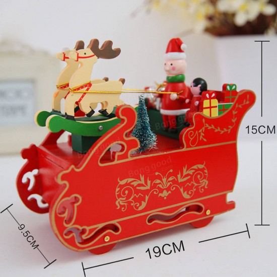 Christmas Music Box Birthday Gift Music Toy Reindeer Train Design