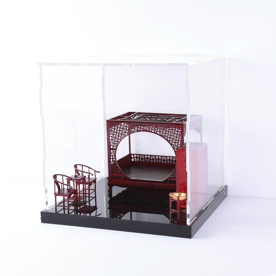 Crabkingdom 175*165*165mm Chinese Mahogany Bedroom Doll House DIY Toy Set Collection Gift Display Decor Crabkingdom 175*165*165mm Chinese Mahogany Bedroom Doll House DIY Toy Set Collection Gift Display Decor
