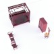 Crabkingdom 175*165*165mm Chinese Mahogany Bedroom Doll House DIY Toy Set Collection Gift Display Decor Crabkingdom 175*165*165mm Chinese Mahogany Bedroom Doll House DIY Toy Set Collection Gift Display Decor