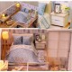 CuteRoom L-023 Blue Time  DIY House With Furniture Music Light Cover Miniature Model Gift Decor
