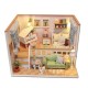 Hoomeda M026 DIY Wooden Dollhouse Because Of You Miniature Doll House LED Lights