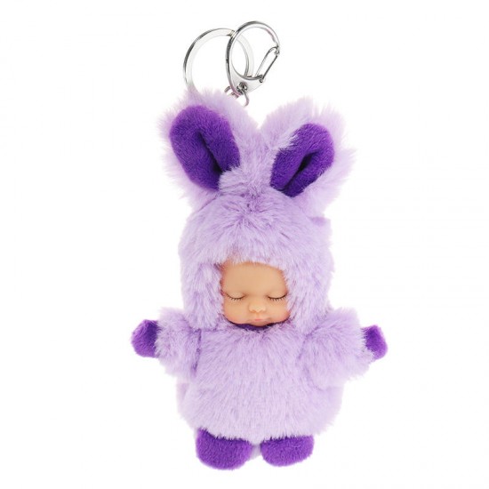 10CM Cute Rabbit Ball Pendant Plush Doll Key Ring Bag/Car Pendant Accessories Toy