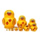 10PCS/SET Hand Painted Russian Nesting Doll Decor Mini Wooden Duck Animal Toys Gifts