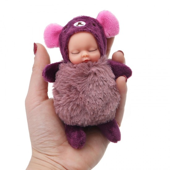 10cm Hot Cute Mini Dolls Key Chain Toy Cartoon Sleeping Baby Plush Pendant Model Gift For Ch 10cm Hot Cute Mini Dolls Key Chain Toy Cartoon Sleeping Baby Plush Pendant Model Gift For Ch