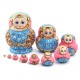 10pcs Hand Painted Blue Dolls Set Wooden Russian Nesting Babushka Matryoshka 10pcs Hand Painted Blue Dolls Set Wooden Russian Nesting Babushka Matryoshka