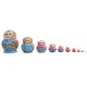 10pcs Hand Painted Blue Dolls Set Wooden Russian Nesting Babushka Matryoshka 10pcs Hand Painted Blue Dolls Set Wooden Russian Nesting Babushka Matryoshka