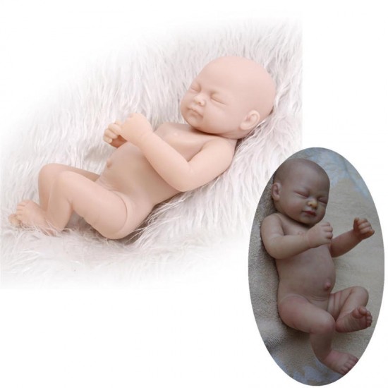 10" Full Vinyl Girl Newborn Baby Lifelike Dolls Reborn Dolls Baby Unpainted Toys