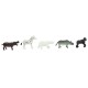 12 Small plastic Zoo Safari animals Lion Tiger Leopard Hippo Giraffe figures