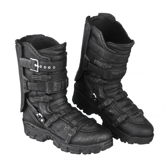 1/6 Scale Male Solid Boots Action Figure Falcon Combat Shoes Black For Doll