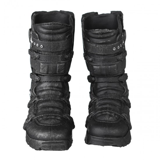 1/6 Scale Male Solid Boots Action Figure Falcon Combat Shoes Black For Doll 1/6 Scale Male Solid Boots Action Figure Falcon Combat Shoes Black For Doll