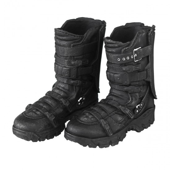 1/6 Scale Male Solid Boots Action Figure Falcon Combat Shoes Black For Doll 1/6 Scale Male Solid Boots Action Figure Falcon Combat Shoes Black For Doll