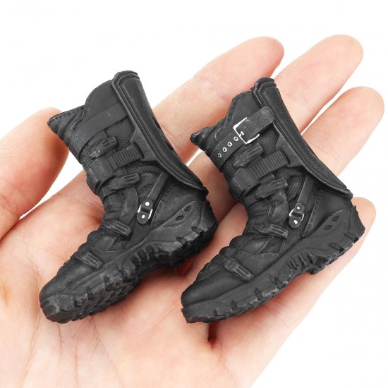 1/6 Scale Male Solid Boots Action Figure Falcon Combat Shoes Black For Doll