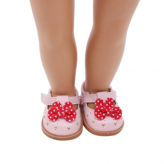 18 inch Cute Mickey Leather Shoes Accessories Toy For American Girl Fashion Classic Doll