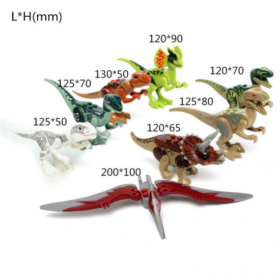 8pcs Different Dinosaur World Building Blocks Mini Figures Toys 8pcs Different Dinosaur World Building Blocks Mini Figures Toys