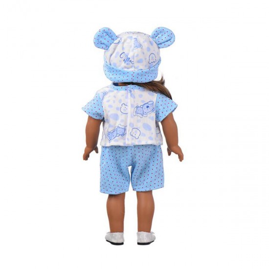Sleeping Baby Bear Shape Doll Clothes Set For 18'' American Girl Without Reborn Baby