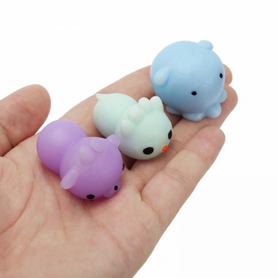 16PCS Squishy Mochi Stress Reliever Squeeze Healing Toy Seal Cat Paw Cute Collection Christmas Gift Decor