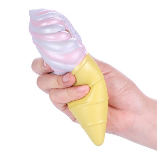 2PCS Vlampo Squishy Ice Cream Cone Jumbo 18cm Slow Rising Original Packaging Gift Decor Toy