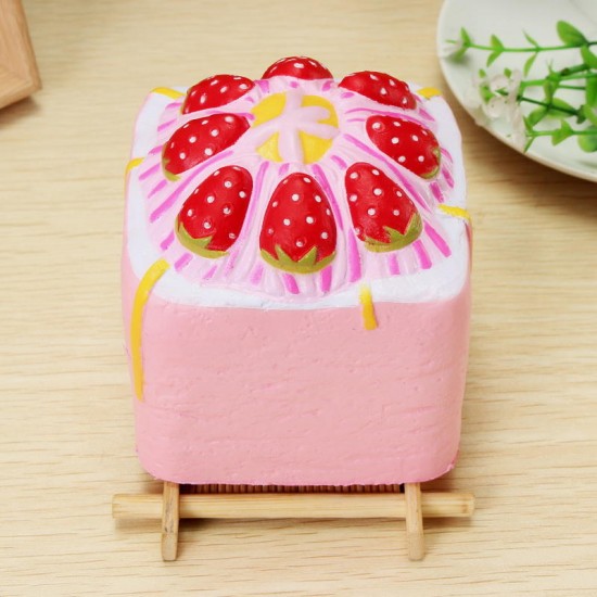 2PCS Vlampo Squishy Jumbo Strawberry Cup Cake Cube Licensed Slow Rising With Packaging