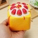 2PCS Vlampo Squishy Jumbo Strawberry Cup Cake Cube Licensed Slow Rising With Packaging