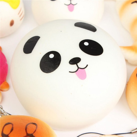 30PCS Random Squishy Soft Panda/Bread/Cake/Buns Phone Straps Decor