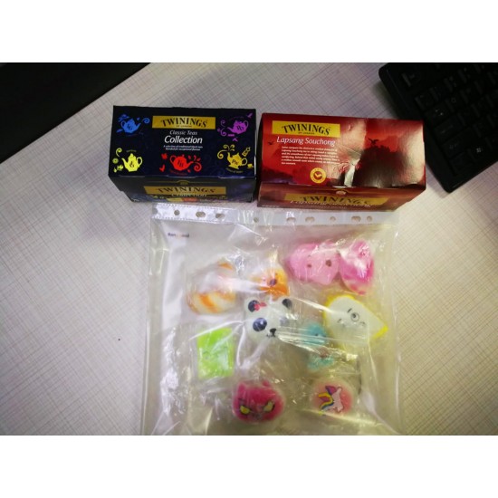 Banggood Kawaii 10Pcs Exquisite Squishy Random Charm Soft Panda/Bread/Cake/Buns Phone Straps Toys Decor