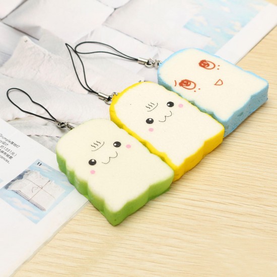 Banggood Kawaii 10Pcs Exquisite Squishy Random Charm Soft Panda/Bread/Cake/Buns Phone Straps Toys Decor