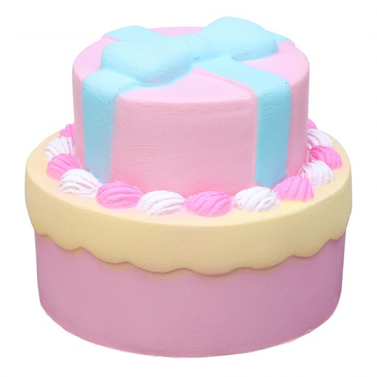 Bow-knot Double Cake Squishy 9CM Jumbo With Packaging Collection Gift