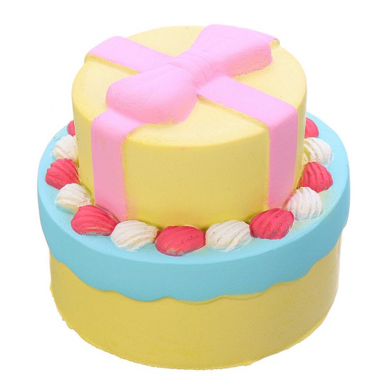 Bow-knot Double Cake Squishy 9CM Jumbo With Packaging Collection Gift