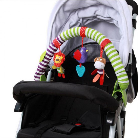 0-12M Baby Crib Toy Stroller Rattles Seat Take Along Travel Arch Toys for Pram