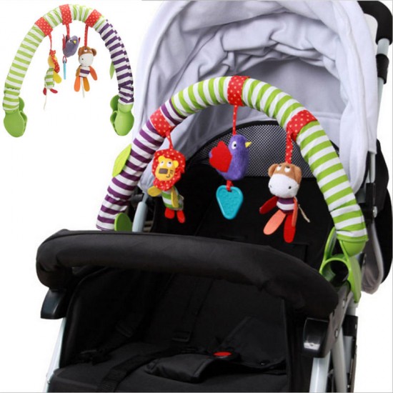 0-12M Baby Crib Toy Stroller Rattles Seat Take Along Travel Arch Toys for Pram
