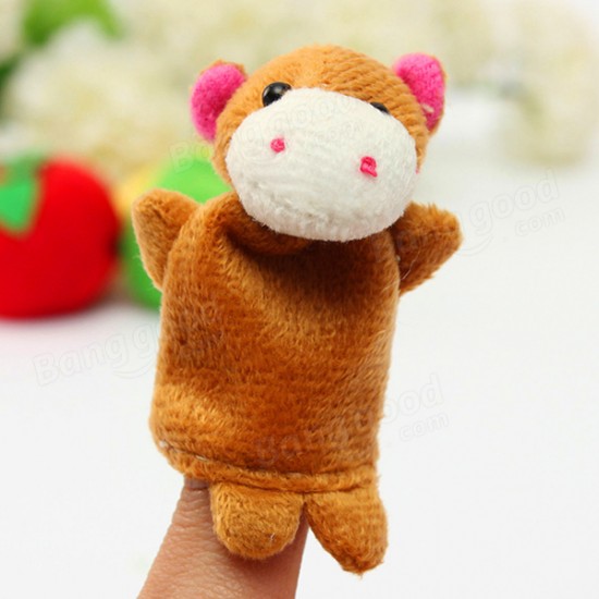 10 PCs Family Finger Puppets Cloth Doll Baby Educational Hand Toy