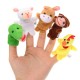 12PCS Animal Finger Puppets Stuffed Plush Toy Chinese Zodiac Soft Cloth Animal Doll Baby Story Toys