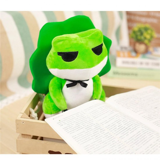 15 Inches Stuffed Plush Toy Travel Frog Cute Animal Doll Toy Keychain Dango Accessory