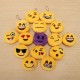 15PCS 8CM Cute Individuality Emoji Expression Key Rings Plush Keychains