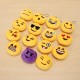 15PCS 8CM Cute Individuality Emoji Expression Key Rings Plush Keychains