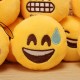 15PCS 8CM Cute Individuality Emoji Expression Key Rings Plush Keychains